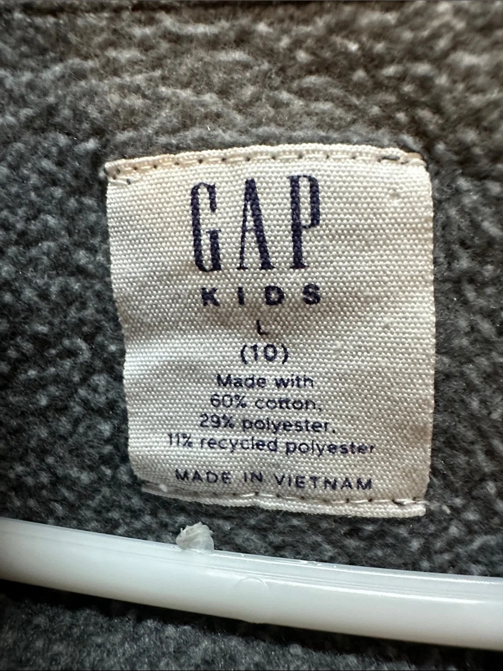 GAP Kids tie dye Embroidered zip up Gray hoodie  L (12)